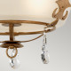 Lampada da soffitto dal design rustico in acciaio e diffusore in vetro