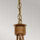 Lampada da soffitto dal design rustico in acciaio e diffusore in vetro