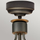 Lampada da soffitto dal design rustico in acciaio e diffusore in vetro