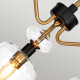 Lampada da soffitto moderna in acciaio con 3 diffusori in vetro