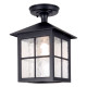 Lampada da soffitto per esterni con struttura in alluminio e diffusore in vetro