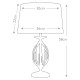 Lampada da tavolo classica con struttura in acciaio e paralume in tessuto
