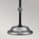 Lampada da tavolo classica in acciaio diffusore in tessuto e dettagli in vetro