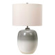Lampada da tavolo con struttura moderna in ceramica con paralume in tessuto