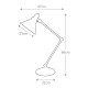 Lampada da tavolo dal design industrial struttura e paralume in acciaio