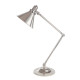 Lampada da tavolo dal design industrial struttura e paralume in acciaio