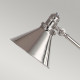Lampada da tavolo dal design industrial struttura e paralume in acciaio
