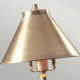 Lampada da tavolo dal design moderno con struttura e paralume in acciaio