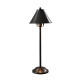 Lampada da tavolo dal design moderno con struttura e paralume in acciaio