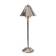 Lampada da tavolo dal design moderno con struttura e paralume in acciaio