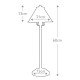 Lampada da tavolo dal design moderno con struttura e paralume in acciaio