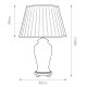 Lampada da tavolo dal design orientale in ceramica e paralume in tessuto