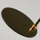 Lampada da tavolo in acciaio con diffusore in tessuto dal design moderno