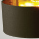 Lampada da tavolo in acciaio con diffusore in tessuto dal design moderno