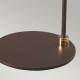 Lampada da tavolo in acciaio con diffusore in tessuto dal design moderno