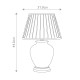 Lampada da tavolo in ceramica con paralume in tessuto dal design orientale