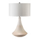 Lampada da tavolo in ceramica dal design moderno con paralume crema in tessuto