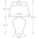 Lampada da tavolo in porcellana dal design classico e paralume in tessuto crema