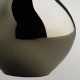 Lampada da tavolo moderna con base in ceramica e paralume in tessuto