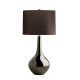 Lampada da tavolo moderna con base in ceramica e paralume in tessuto