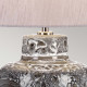 Lampada da tavolo moderna con base in ceramica e paralume in tessuto
