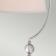 Lampada da tavolo moderna con struttura in acciaio paralume in tessuto a 1 luce