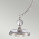 Lampada da tavolo moderna con struttura in acciaio paralume in tessuto a 1 luce