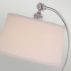 Lampada da tavolo moderna con struttura in acciaio paralume in tessuto a 1 luce