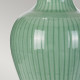 Lampada da tavolo moderna con struttura in ceramica con paralume in tessuto