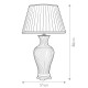 Lampada da tavolo moderna con struttura in ceramica con paralume in tessuto