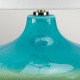 Lampada da tavolo moderna con struttura in ceramica con paralume in tessuto