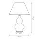 Lampada da tavolo moderna con struttura in ceramica e diffusore in tessuto