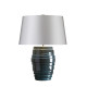 Lampada da tavolo moderna con struttura in porcellana e diffusore in tessuto