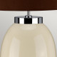 Lampada da tavolo moderna grande in ceramica con paralume in tessuto