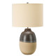 Lampada da tavolo moderna in ceramica con paralume in tessuto