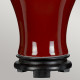 Lampada da tavolo moderna in ceramica con paralume in tessuto