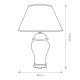 Lampada da tavolo moderna in ceramica con paralume in tessuto