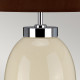 Lampada da tavolo moderna in ceramica con paralume in tessuto