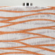 Lampada da tavolo moderna in ceramica e base in acciaio con paralume in tessuto