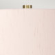 Lampada da tavolo moderna in ceramica e base in ottone con paralume in tessuto