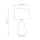 Lampada da tavolo moderna in ceramica e base in ottone con paralume in tessuto