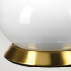 Lampada da tavolo moderna in ceramica e base in ottone con paralume in tessuto