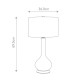 Lampada da tavolo moderna in ceramica e base in ottone con paralume in tessuto