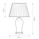 Lampada da tavolo orientale struttura in ceramica e paralume in tessuto