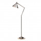 Lampada da terra dal design industrial con struttura e diffusore in acciaio
