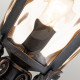 Lampioncino da giardino grande in alluminio e diffusore in vetro