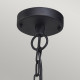 Lampada per esterni a sospensione in acciaio e diffusore in vetro