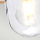 Lampada per esterni a sospensione in acciaio e diffusore in vetro