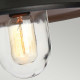 Lampada per esterni a sospensione in acciaio e diffusore in vetro