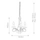 Lampadario a 3 luci in acciaio con pendenti in cristallo dal design classico